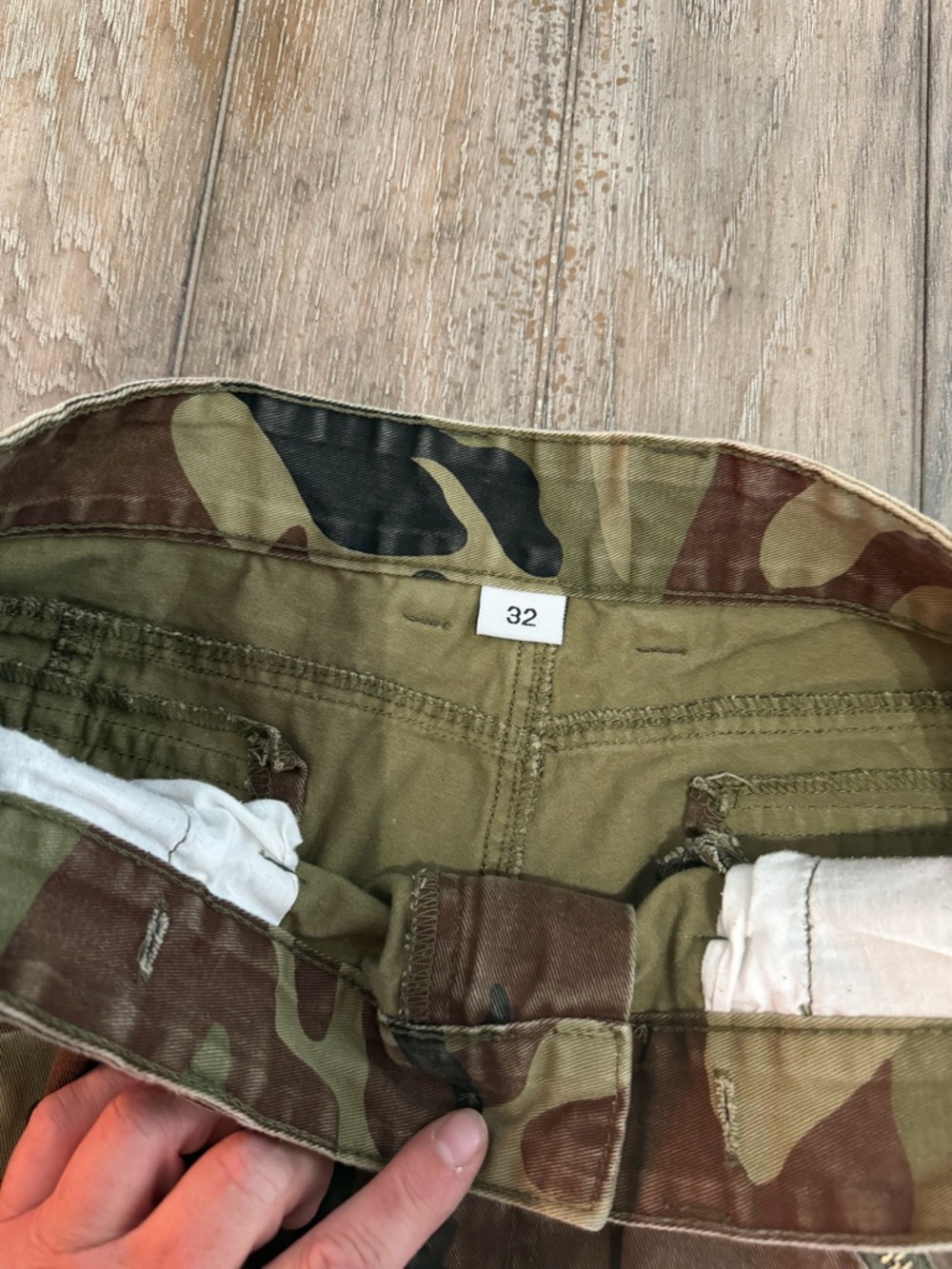 Camo Cargo Pants - Green Brown Black - Picture 9 of 15